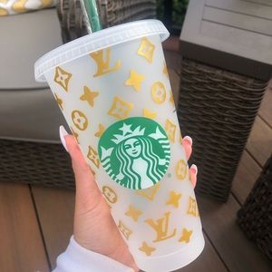 CUSTOM Starbucks Cup Metallic Reusable Cold Straw